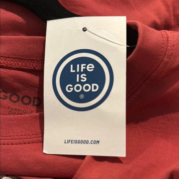 Men’s NWT pinkish orange Life Is Good Happy Hour Graphic Tee. Size XL - Picture 5 of 5